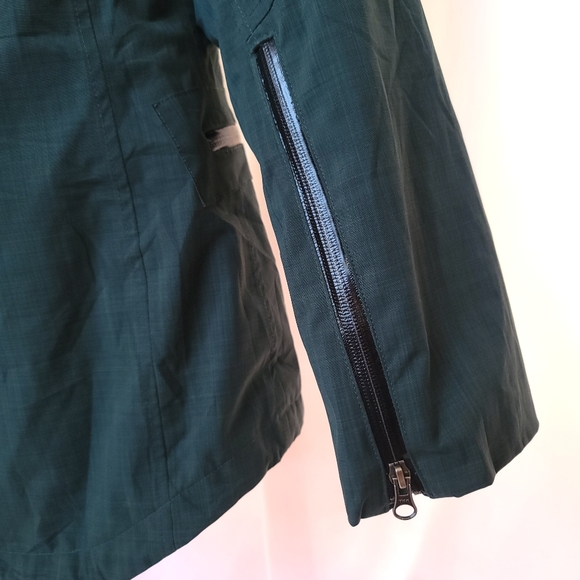 ATHLETA Weather PROOF Jacket REMOVABLE Snow GUARD Size Large Green - Picture 4 of 4